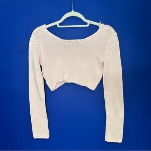 Chic Cream Knit Crop Top